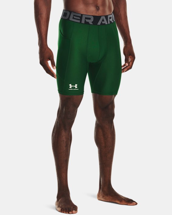 Men's HeatGear® Armour Compression Shorts, Green, pdpMainDesktop image number 0